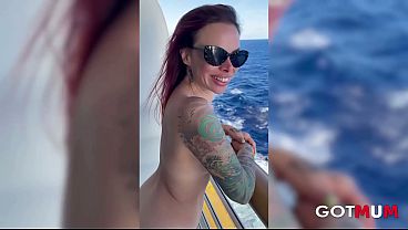Got Mum – An Amateur Couple Fucks Outdoor on a CruiseBoat Deck
